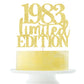 Yetxel 1983 Cake Topper - Limited Edition Golden Glitter Decoration for 42nd Birthday, Handmade, Suitable for Men and Women