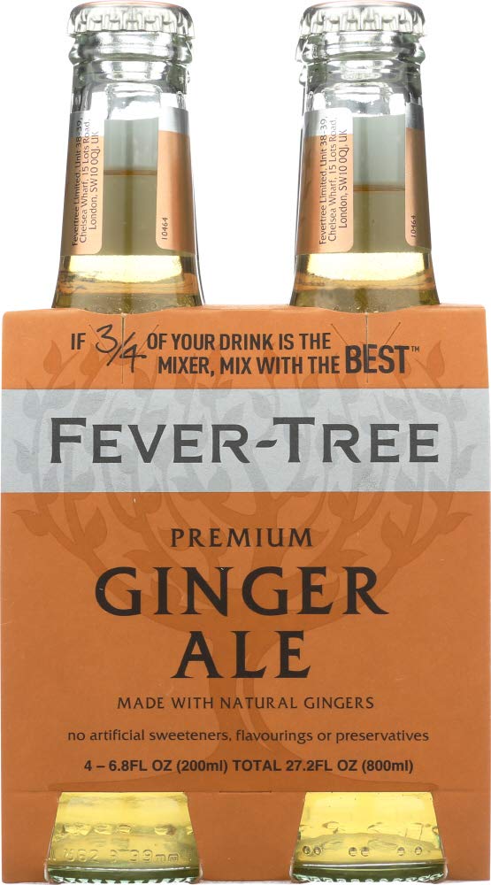 Fever-Tree Premium Ginger Ale, No Artificial Sweeteners, 6.8 Fl Oz (Pack of 4)