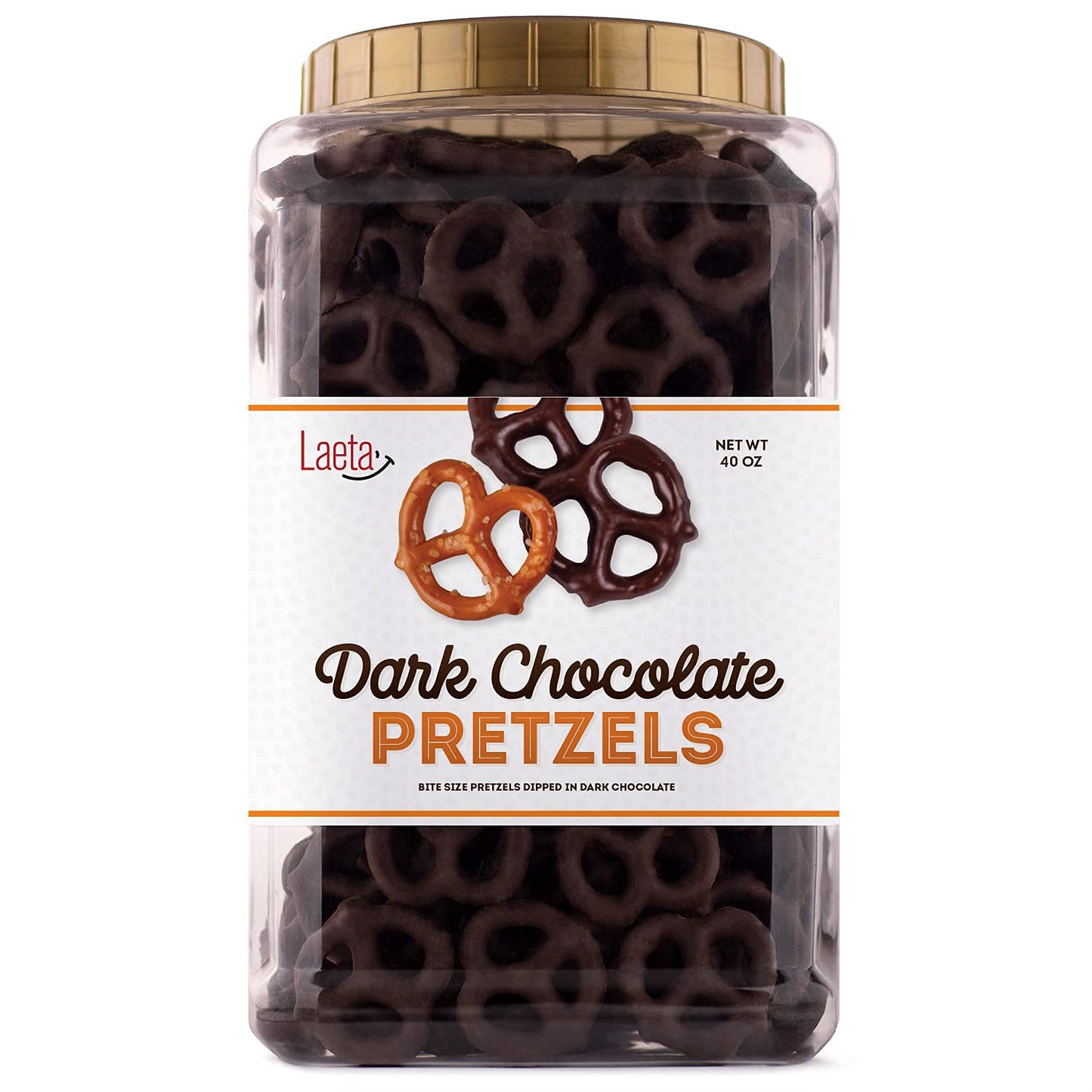 Dark Chocolate Covered Pretzels | 40 Ounce Bag | Salted Pretzels in Mildly Sweet Chocolate Coating
