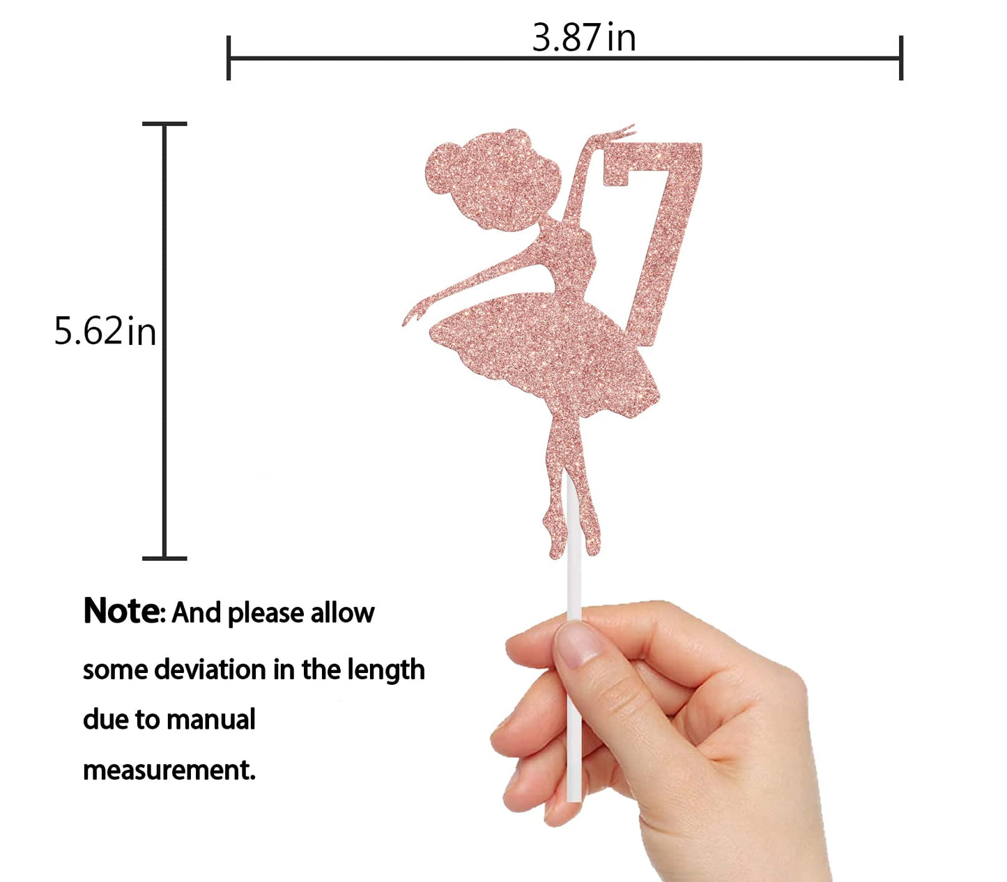 Ballerina 7Th Birthday Cake Topper, Ballerina One Cake Topper, 7Th Birthday Cake Topper, Ballerina Birthday Cake Decorations, Pr