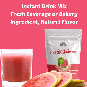 Pink Guava Powder 114 G | Instant Drink Mix Guava Powder For Juice, Cake | Gluten-Free, Natural, No Preservatives