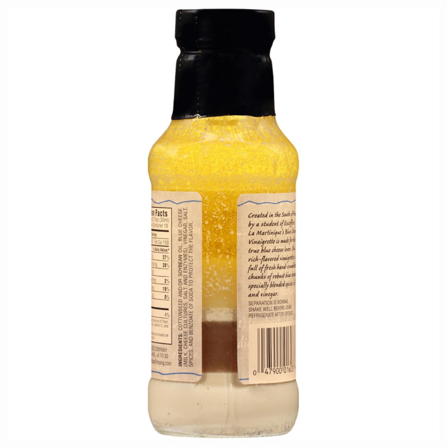 La Martinique Blue Cheese Vinaigrette Dressing - Hand-Crumbled Blue Cheese Salad Dressing - Specialty Of The House - 10 Ounce Bo