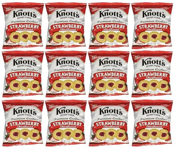 Knott'S Berry Farm Strawberry Shortbread Cookies, 2 Oz (Pack Of 12)
