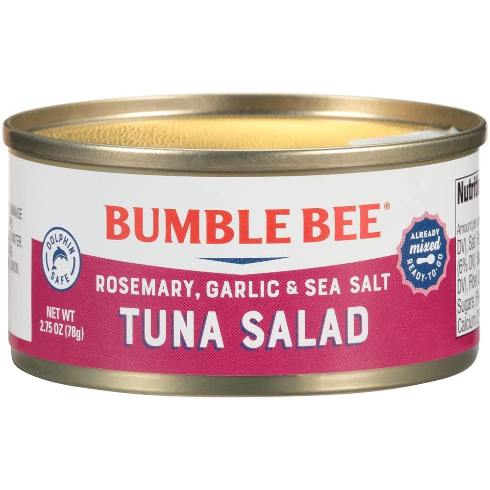 Bumble Bee Snack On The Run Rosemary, Garlic & Sea Salt Tuna Salad With Crackers Kit, High Protein Snack Food, Canned Tuna, Healthy Snacks For Adults, 3.35 Ounce (Pack Of 1)