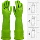 Iucge Rubber Dishwashing Gloves 3 Pairs For Kitchen,Cleaning Washing Dish Gloves Long For Household Reuseable Durable(Medium,Mul