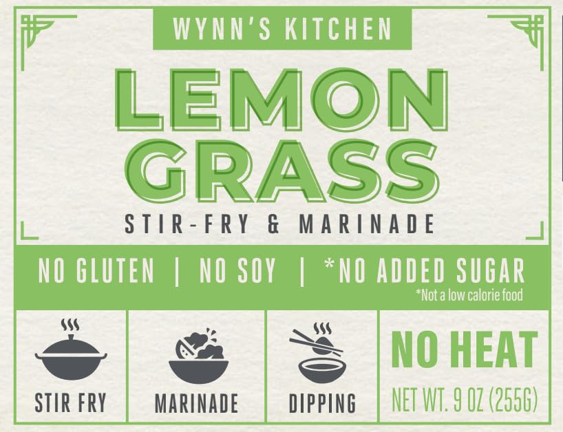 Wynn'S Kitchen Asian Lemongrass Stir-Fry & Marinade | Keto Friendly Natural Vietnamese Lemongrass Stir-Fry & Marinade Sauce | No