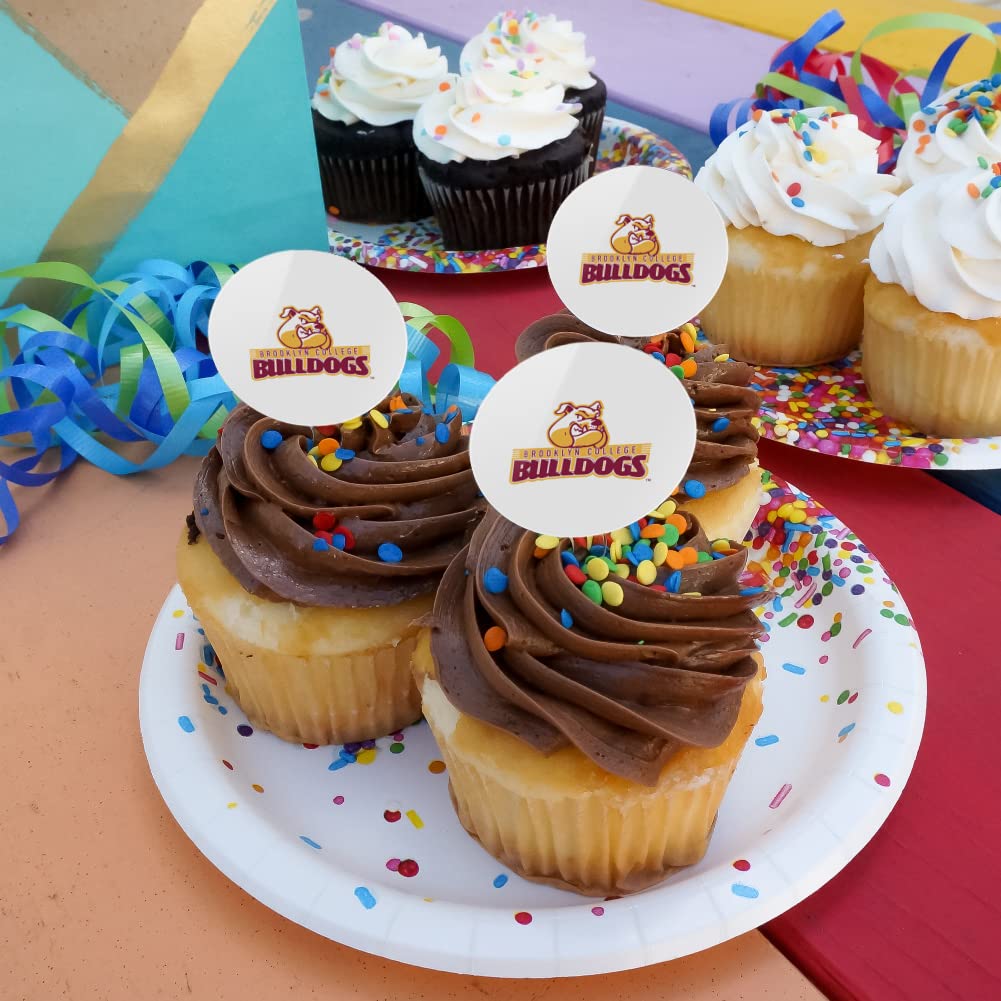 Brooklyn College Secondary Logo Cupcake Picks Toppers Decoration Set Of 6