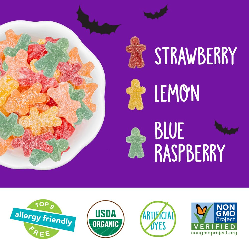 YumEarth Halloween Organic Sour Littles Chewy Candy - Allergy Friendly (Top 9 Free), No Artificial Dyes or Flavors, Non GMO, Glu