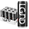 LGND Smart Energy Drink, Nootropic + Prebiotic, Spicy Ginger Flavor, 12 Fl Oz (Pack of 12), Black/Gold