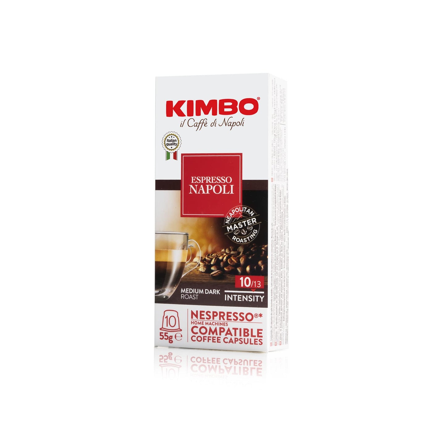 Kimbo Espresso Napoli Coffee compact pieces - Medium to Dark Roast - 10 Count - Compatible with Single Serve Machines