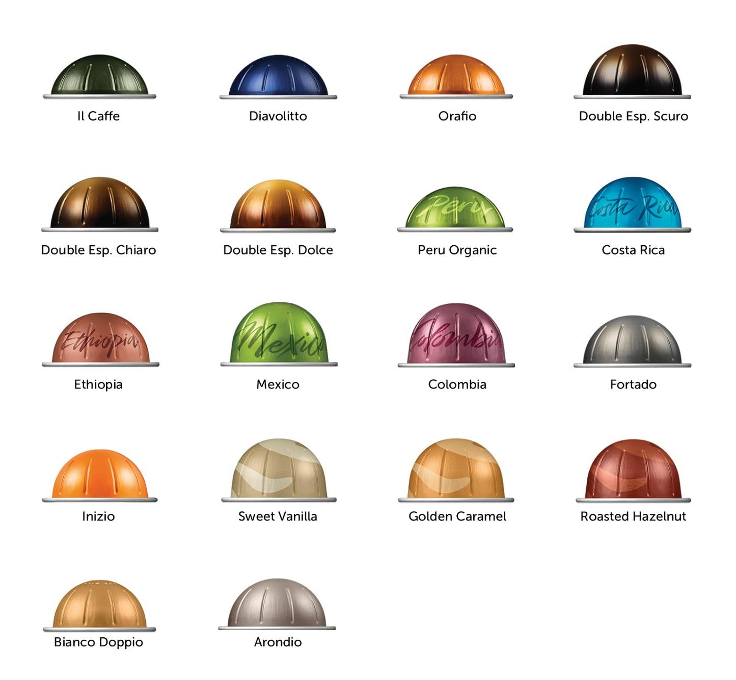 Variety Pack With 18 Pods Compatible With Nespresso Vertuo 1 Of Each Coffee Sampler Discovery Pack Plus 10 Wooden Stirring Sticks Coffee Gifts 18 Capsules Espresso Lungo