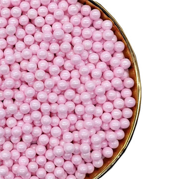 Pink Sprinkles Edible Pearls,Cake Sprinkles 130G 4.6Oz,Cookie Sprinkles,Sugar Pearl, Edible Candy Pearls For Cake Cupcake Decora