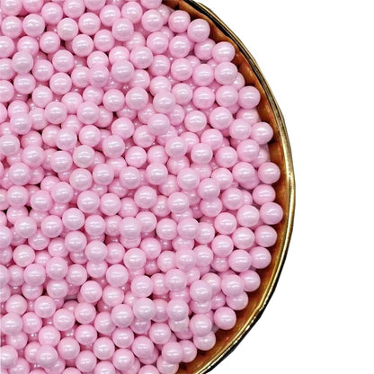 Pink Sprinkles Edible Pearls,Cake Sprinkles 130g 4.6OZ,Cookie Sprinkles,Sugar Pearl, Edible Candy Pearls for Cake Cupcake Decora