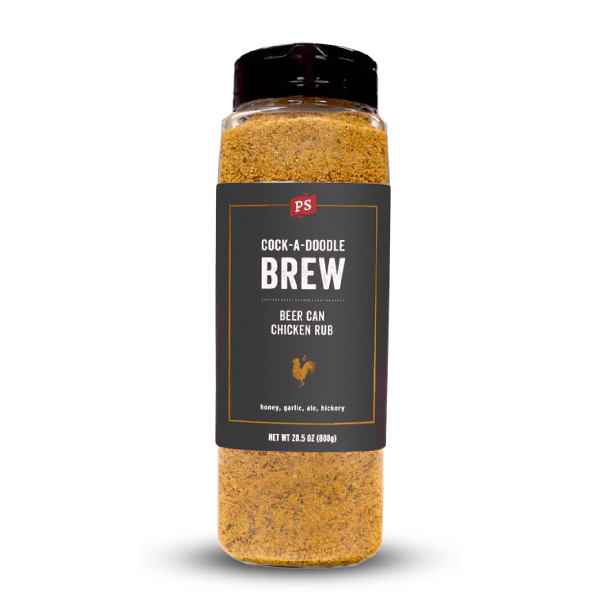 PS Seasoning Cock-A-Doodle Brew Beer Can Chicken Seasoning, 28.5oz, BBQ Rub for Poultry, Garlic, Paprika, Honey Ale