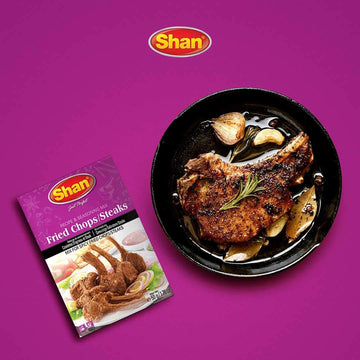Shan - Fried Chops/Steak Seasoning Mix (50G) - Spice Packets For Spicy Fried Meat (Pack Of 6)
