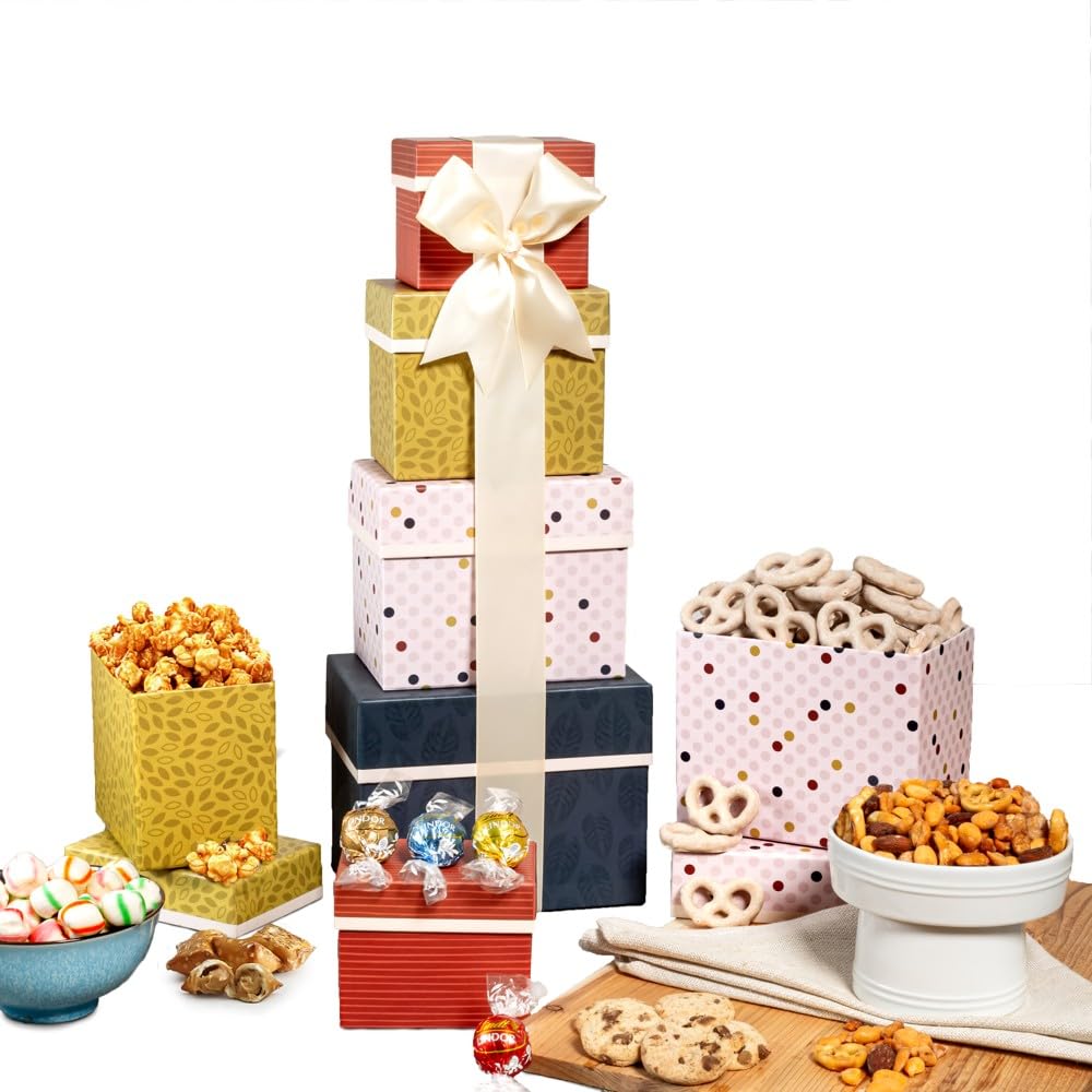 Broadway Basketeers Gourmet Gift Basket, Chocolate Valentines Day Baskets, College, Food Delivery For Women, Birthdays, Appreciation, Thank You, Get Well Soon, Sympathy, Care Package