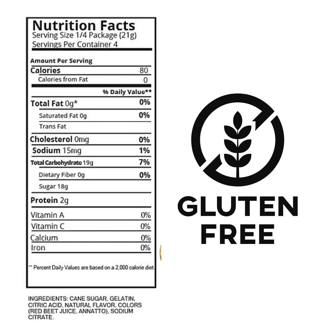 Simple Mixes Natural Gelatin Dessert, Strawberry, Healthy Snacks, Lactose, Fat & Gluten Free, Kosher, 3.1 Oz Per Package, 6 Coun