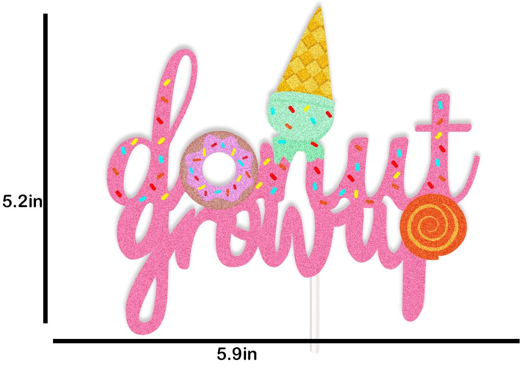 Donut Cake Toppers Candyland Dount Grow Up Cake Decorations With Donut Pink Candy For Dount Grow Up Themed Baby Shower Party