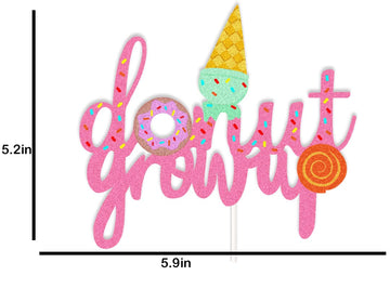 Donut Cake Toppers Candyland Dount Grow Up Cake Decorations With Donut Pink Candy For Dount Grow Up Themed Baby Shower Party