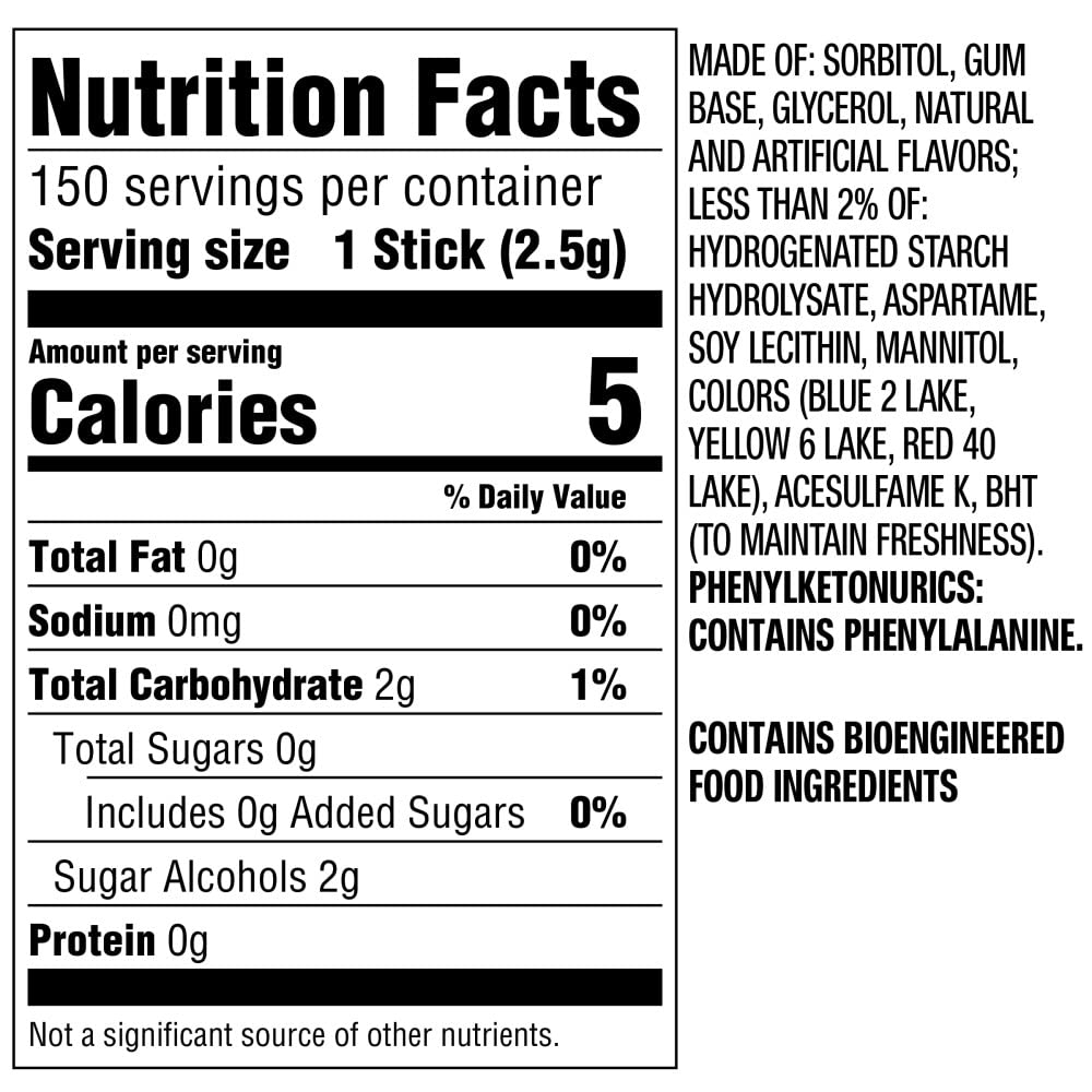 Wrigley's 5 Gum React Mint Sugar Free Chewing Gum - 10 Pack (15 Sticks Each) - Bulk Candy for Fresh Breath
