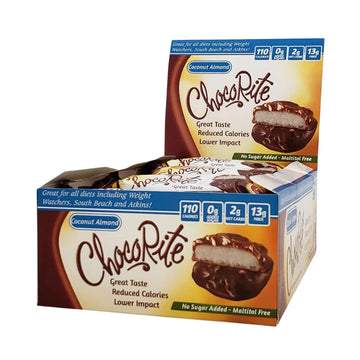 Healthsmart Chocorite Coconut Almond 16 Pack No Sugar Added Gluten Free Kosher