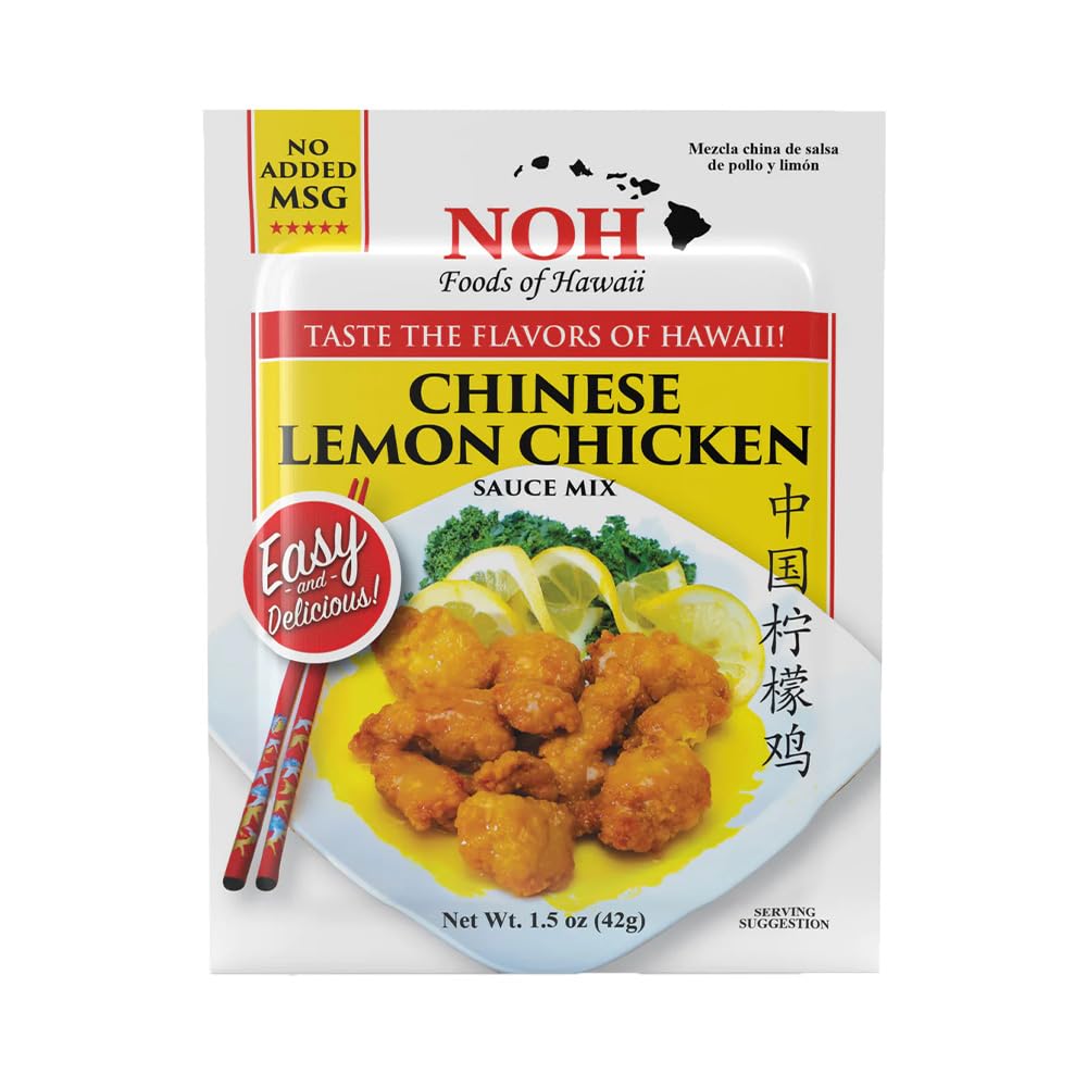 NOH Foods of Hawaii Seasoning Packets - Chinese Lemon Chicken - 1.5 oz, Pack of 3