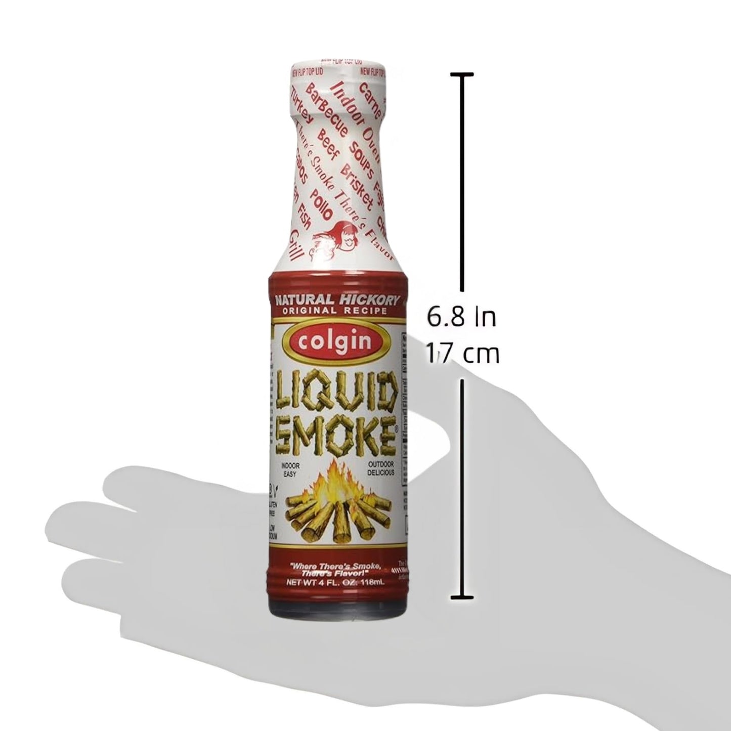 Colgin Authentic Hickory Liquid Smoke (4 oz) for Home Cooks & BBQ Enthusiasts | Liquid Smoke for Cooking | Rich, Sweet Smoky Fla