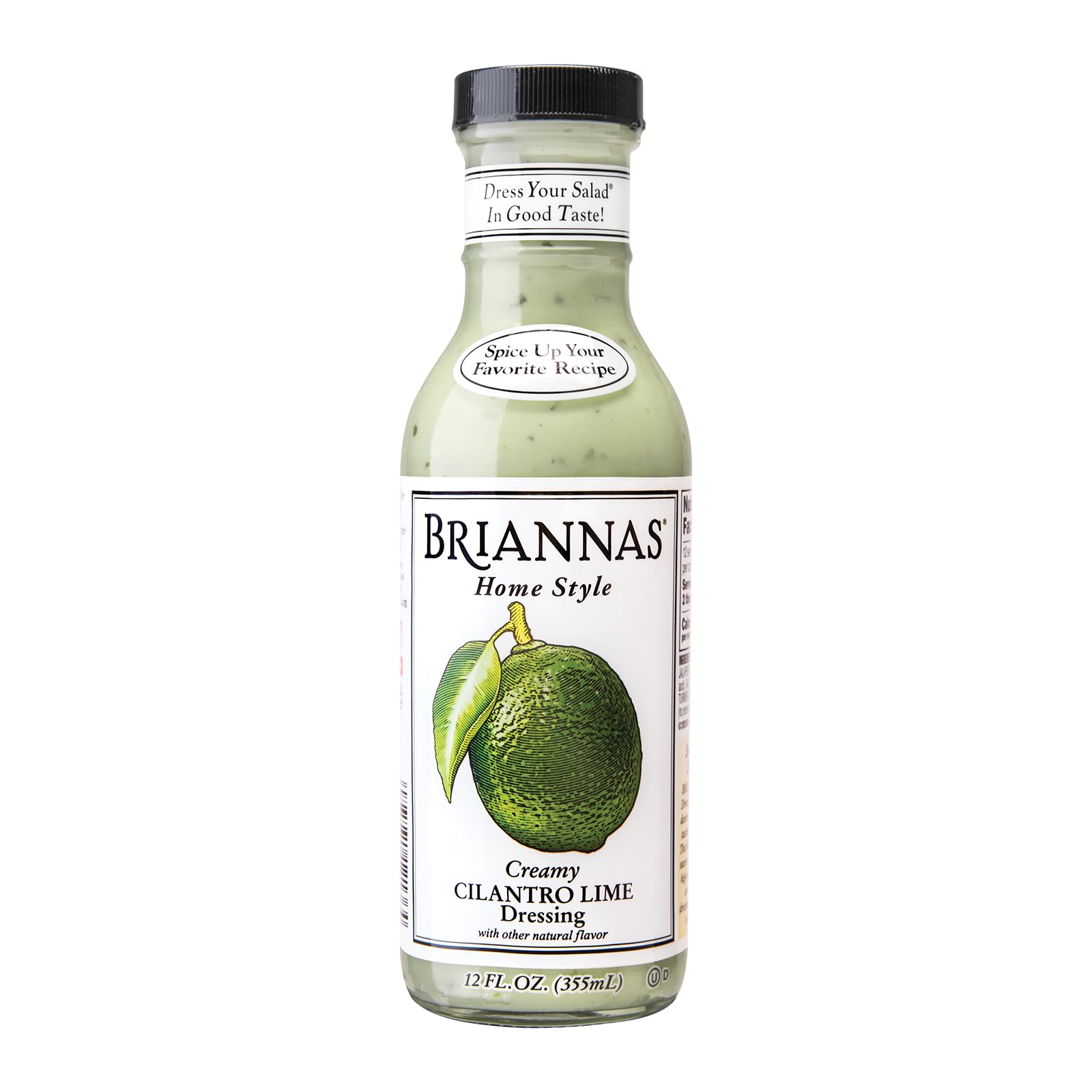 BRIANNAS - Home Style Creamy Cilantro Lime Dressing - Fine Salad Dressing made with Premium Ingredients - Gluten Free, Kosher, &