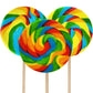 The Dreidel Company Mega Rainbow Swirl Lollipop - 5 Inch, Individually Wrapped, 3-Pack