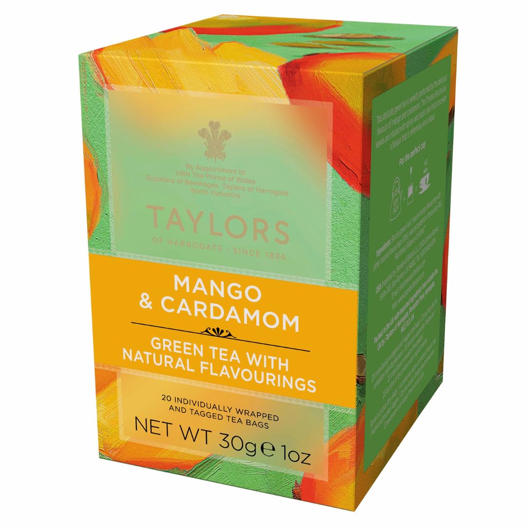 Taylors Of Harrogate Mango & Cardamom Green Tea, 20 Count (Pack Of 1)