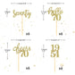 Moitkptt 24 Pcs Gold Glitter Cupcake Toppers for 70th Birthday Party Decorations, Model BIR70, Paper Material