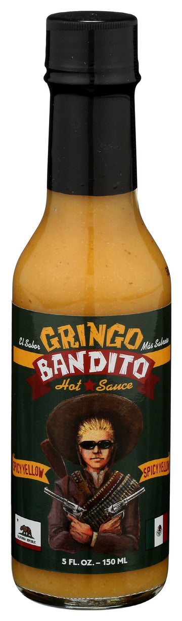 GRINGO BANDITO Spicy Yellow Hot Sauce, 5 FZ