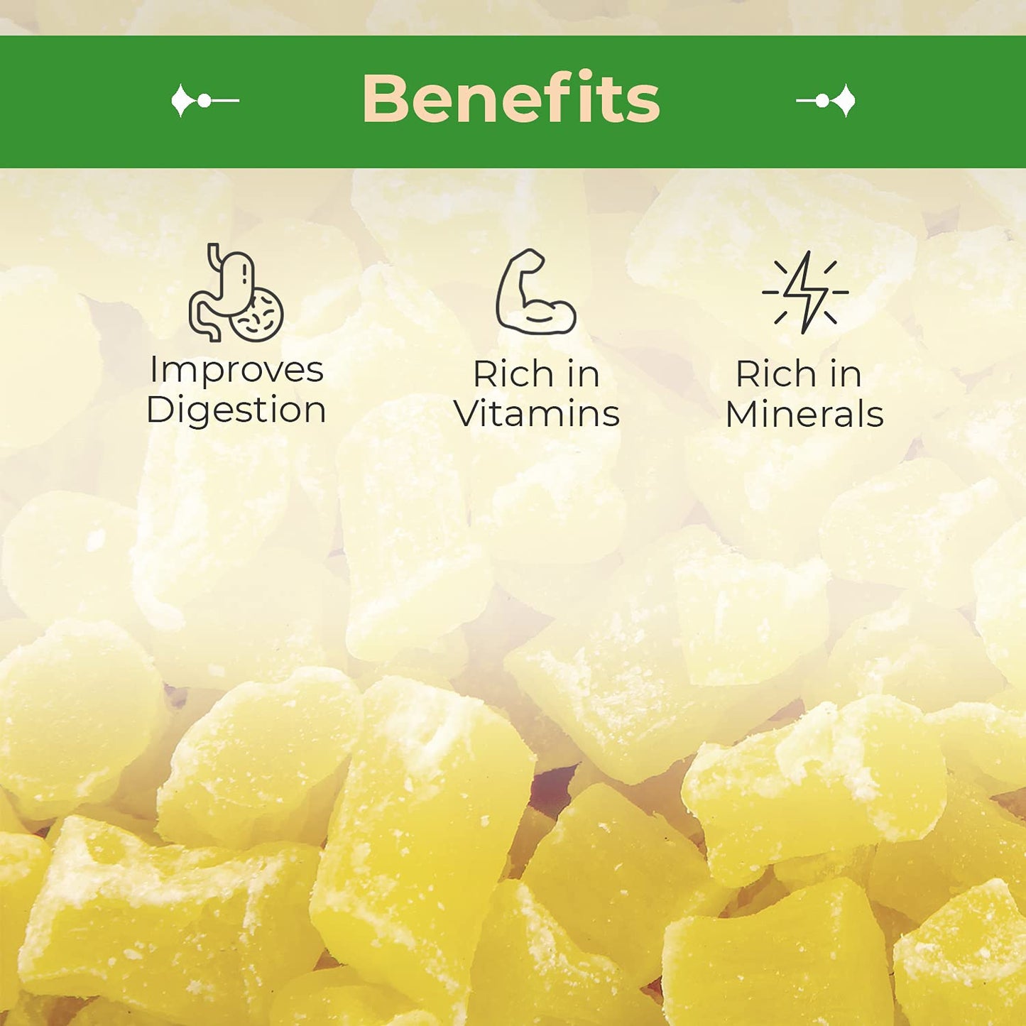 Sincerely Nuts - Dried Pineapple Chunks | Healthy Dehydrated Fruit Snack | Sweet Candied Chewy Tropical Pineapple Bits | Kosher,