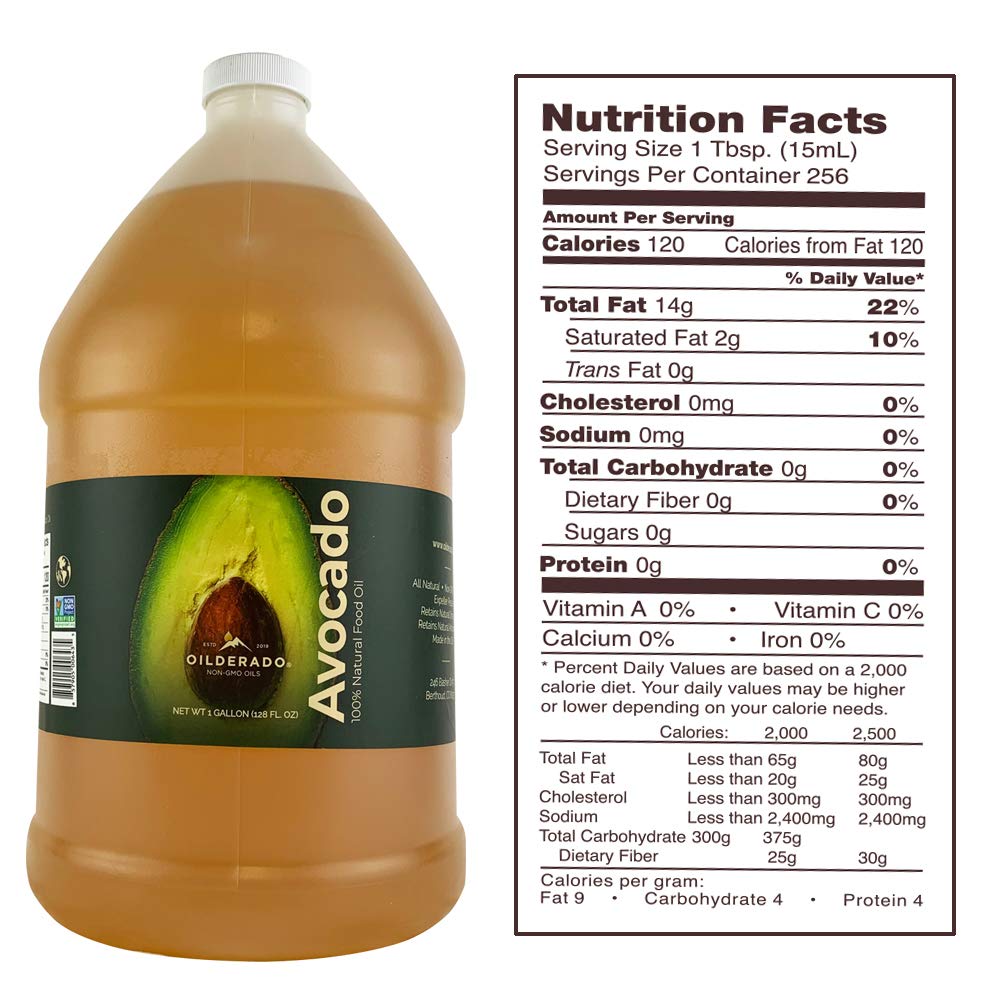 Oilderado Avocado Oil - 128 Fl Oz (Gallon) - Premium Cooking Oil