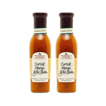 Stonewall Kitchen Curried Mango Grille Sauce, 11 Fl Oz (Pack of 2), Gold
