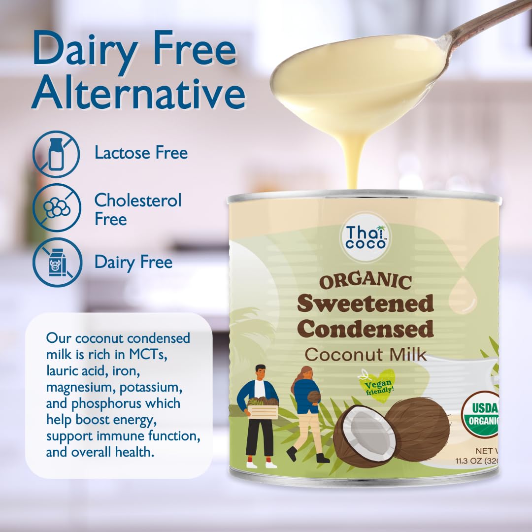 Thai Coco - Organic Sweetened Condensed Coconut Milk Dairy Free - 11.3 Oz. 6 Pk
