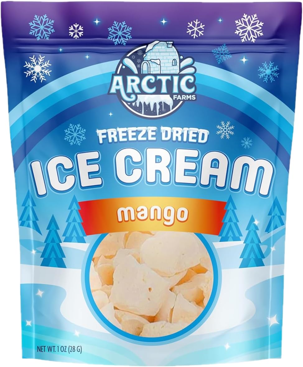 Arctic Farms Freeze Dried Ice Cream - Mango Flavor - 1 Ounce