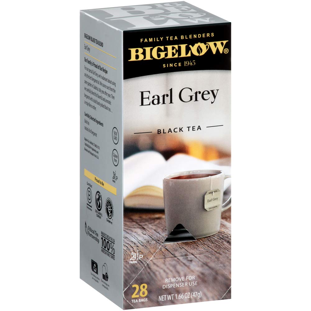Bigelow Earl Grey Tea Bags 28-Count Box (Pack Of 1) Black Tea Bags With Oil Of Bergamot All Natural Gluten Free Rich In Antioxid