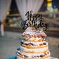 Notbadsys Happy Birthday Cake Decorations, Gold Double-Sided Glitter Letters, Birthday Party Supplies, Cake Topper Decorations (