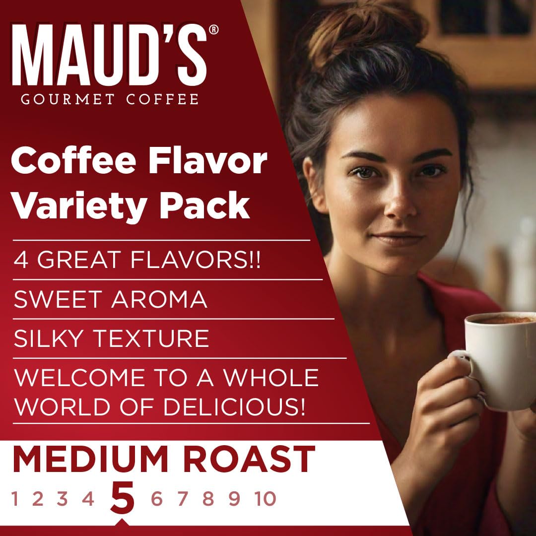 MAUDS Instant Coffee Variety Pack, 24ct, 100% Arabica, Solar Energy Produced, 2.1 Ounce