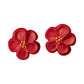 OCREME Royal Icing Sugar Flower Set of 14, 1 Inch, Red, for Cake Decorating, Cupcake Toppers, Model OCRIF-24