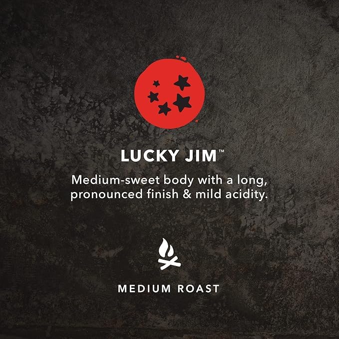 Kicking Horse Coffee Lucky Jim Whole Beans, Medium Roast, Certified Organic Fairtrade Kosher Coffee, Black, 10 Oz (Pack Of 6)