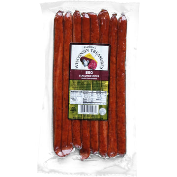 Gardners Wisconsin Cheese, Meat Sticks (1 Ounce Sticks, Pack of 8) - Smoky BBQ Flavor, Low Carb Snack, Does Not Require Refrige