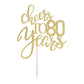 Qertesl Gold Glitter Cheers To 80 Years Cake Topper, Happy 80Th Birthday Cake Decorations,Perfect For 80 Years Cake Decorating,W