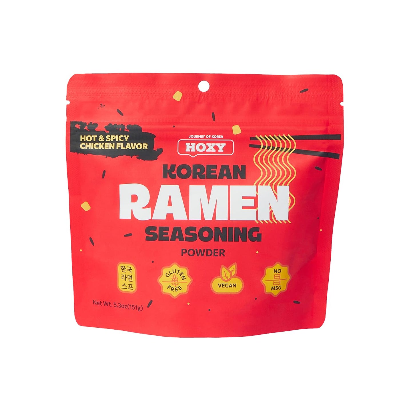 HOXY Journey of Korea ''Korean Ramen Seasoning'' | Gluten Free, Vegan, No-MSG | Premium Finest Ramen Seasoning Powder | 5.3oz (H