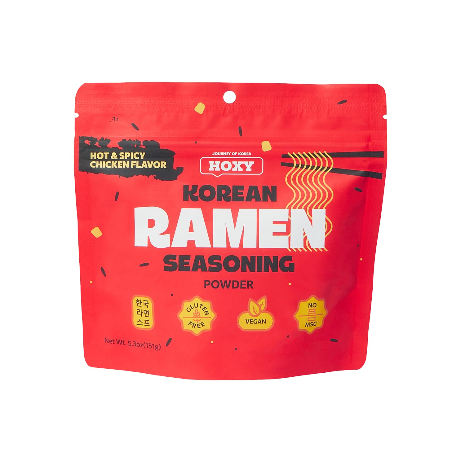 HOXY Journey of Korea ''Korean Ramen Seasoning'' | Gluten Free, Vegan, No-MSG | Premium Finest Ramen Seasoning Powder | 5.3oz (H