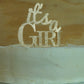 All About Details Silver It'S-A-Girl Cake Topper, 1Pc, Baby Shower Cake Topper, Party Decor, Baby Shower Decoration, Glitter Top
