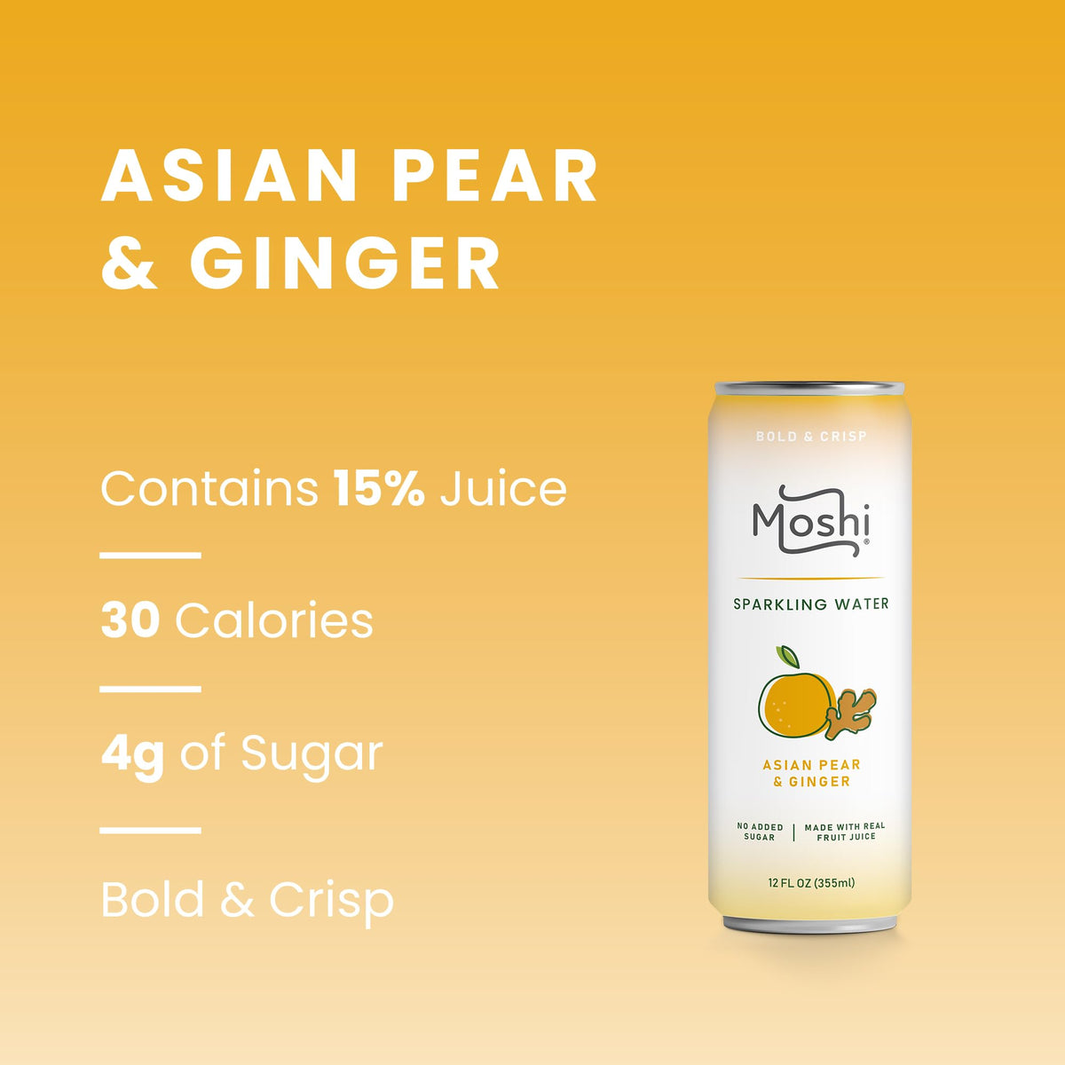 Moshi Sparkling Water Asian Pear Ginger Carbonated Drink With Re moshi-sparkling-water-asian-pear-ginger-carbonated-drink-with-re