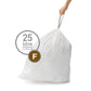 Simplehuman Code F Custom Fit Drawstring Trash Bags In Dispenser Packs, 60 Count, 25-30 Liter 66-8 Gallon, White