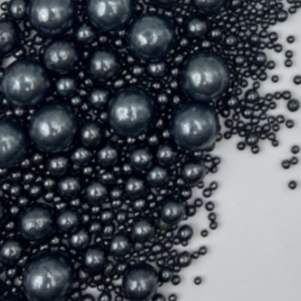 Edible Pearl Sugar Sprinkles Black Candy Mixing Size Baking Edible Cake Decorations Cupcake Toppers Cookie Decorating Celebratio